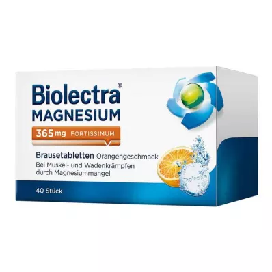 BIOLECTRA Magnesium 365 mg fortissimum Orange, 40 stk BIOLECTRA Magnesium 365 mg fortissimum Orange, 40 stk