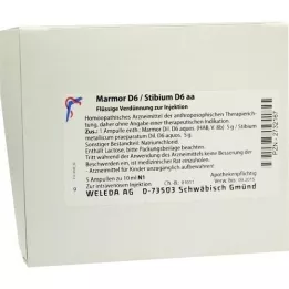 MARMOR D 6/Stibium D 6 aa Ampuller, 5X10 ml