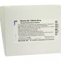 MARMOR D 6/Stibium D 6 aa Ampuller, 5X10 ml