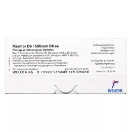 MARMOR D 6/Stibium D 6 aa Ampuller, 50X10 ml