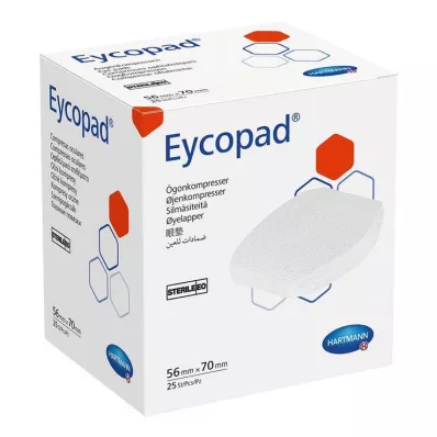 EYCOPAD Øyekompresser 56x70 mm sterile, 25 stk EYCOPAD Øyekompresser 56x70 mm sterile, 25 stk
