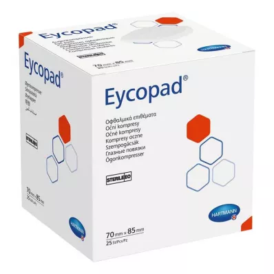 EYCOPAD Øyekompresser 70x85 mm sterile, 25 stk