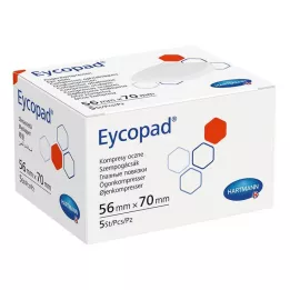 EYCOPAD Usterile øyekompresser 56x70 mm, 5 stk