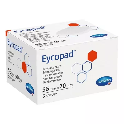 EYCOPAD Usterile øyekompresser 56x70 mm, 5 stk