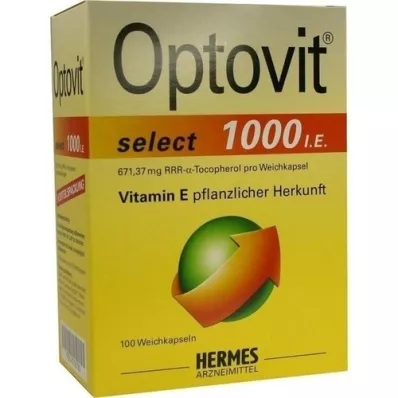 OPTOVIT velg 1 000 IE-kapsler, 100 stk