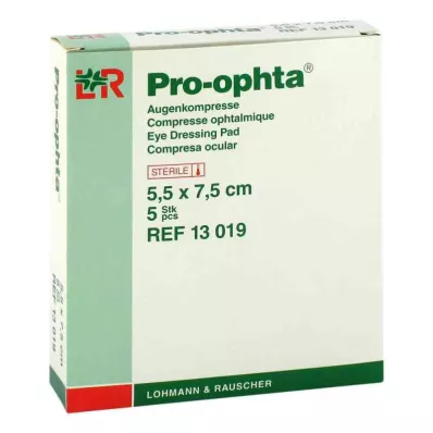 PRO-OPHTA Kompresser 5,5x7,5 cm sterile enkeltkompresser, 5 stk PRO-OPHTA Kompresser 5,5x7,5 cm sterile enkeltkompresser, 5 stk