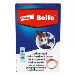 BOLFO Loppebånd brun for små hunder/katter, 1 stk