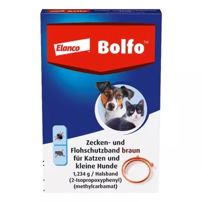 BOLFO Loppebånd brun for små hunder/katter, 1 stk