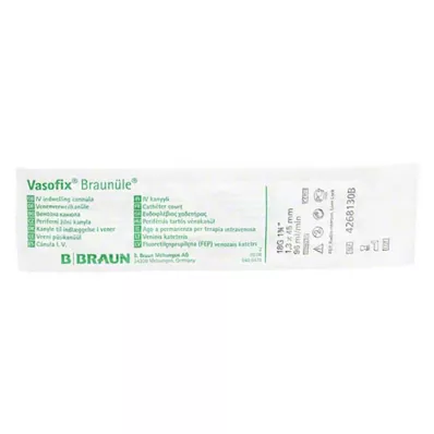 VASOFIX Brun slange 18 G 45 mm grønn, 1 stk