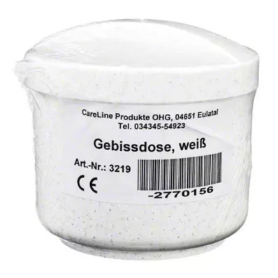 GEBISSDOSE med innsats og lokk hvit, 1 stk GEBISSDOSE med innsats og lokk hvit, 1 stk