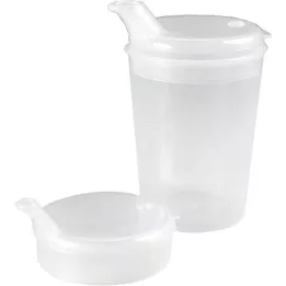 EINNEHMEBECHER uten håndtak m.lokk 4mm melkeaktig, 1 stk