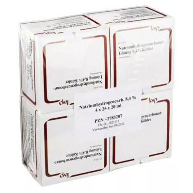 NATRIUMHYDROGENCARBONAT-Løsning 8,4 % Köhler, 100X20 ml