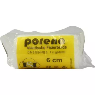 PORENA Elastisk gasbind 6 cm hvitt med cello, 1 stk PORENA Elastisk gasbind 6 cm hvitt med cello, 1 stk