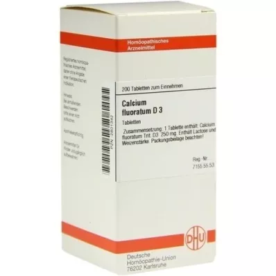 CALCIUM FLUORATUM D 3 tabletter, 200 stk