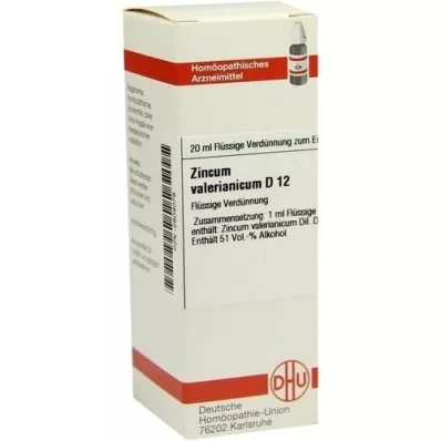 ZINCUM VALERIANICUM D 12 Fortynning, 20 ml