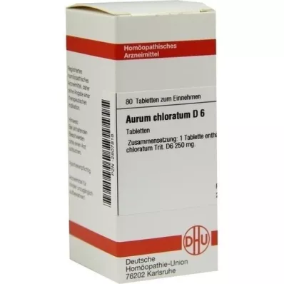 AURUM CHLORATUM D 6 tabletter, 80 stk
