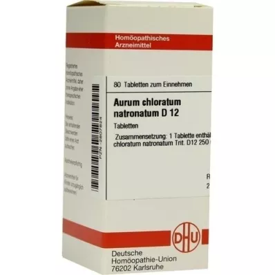 AURUM CHLORATUM NATRONATUM D 12 tabletter, 80 stk