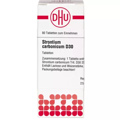 STRONTIUM CARBONICUM D 30 tabletter, 80 stk