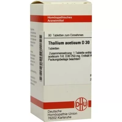 THALLIUM ACETICUM D 30 tabletter, 80 stk