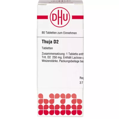 THUJA D 2 tabletter, 80 stk