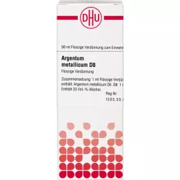 ARGENTUM METALLICUM D 8 fortynning, 50 ml