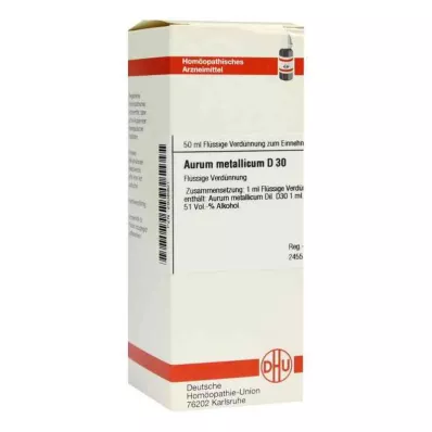 AURUM METALLICUM D 30 Fortynning, 50 ml