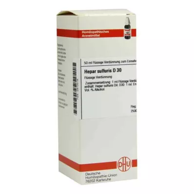 HEPAR SULFURIS D 30 Fortynning, 50 ml HEPAR SULFURIS D 30 Fortynning, 50 ml