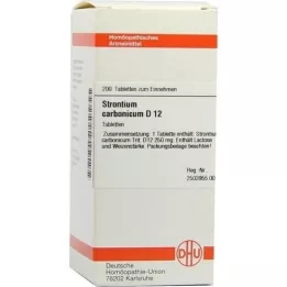 STRONTIUM CARBONICUM D 12 tabletter, 200 stk