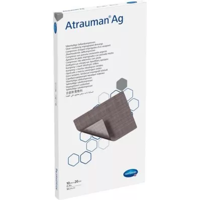 ATRAUMAN Ag 10x20 cm sterile kompresser, 10 stk