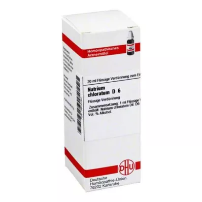 NATRIUM CHLORATUM D 6 Fortynning, 20 ml