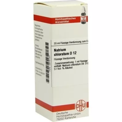 NATRIUM CHLORATUM D 12 Fortynning, 20 ml