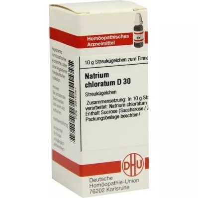NATRIUM CHLORATUM D 30 globuler, 10 g