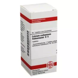CALCIUM CARBONICUM Hahnemanni D 6 tabletter, 80 stk