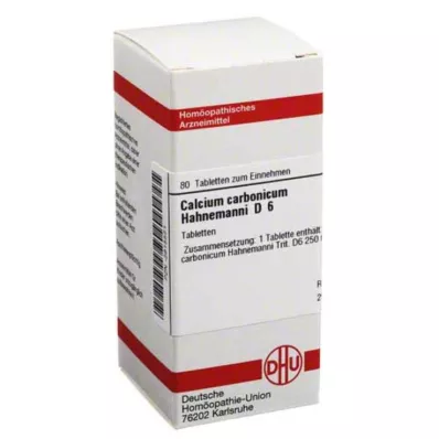 CALCIUM CARBONICUM Hahnemanni D 6 tabletter, 80 stk