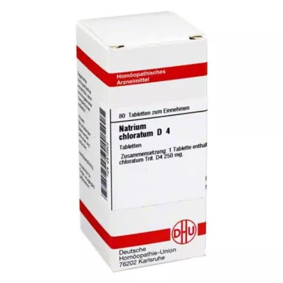 NATRIUM CHLORATUM D 4 tabletter, 80 stk NATRIUM CHLORATUM D 4 tabletter, 80 stk
