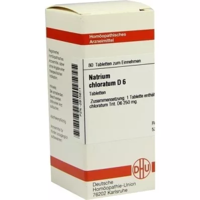 NATRIUM CHLORATUM D 6 tabletter, 80 stk