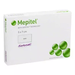 MEPITEL Steril silikonnettbandasje 5x7 cm, 5 stk