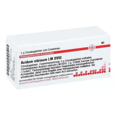 ACIDUM NITRICUM LM XVIII Globuli, 5 g ACIDUM NITRICUM LM XVIII Globuli, 5 g