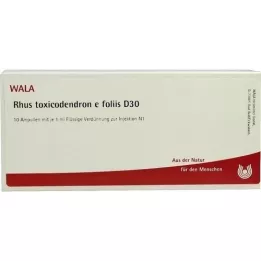 RHUS TOXICODENDRON E foliis D 30 ampuller, 10X1 ml