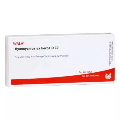 HYOSCYAMUS EX Herba D 30 ampuller, 10X1 ml HYOSCYAMUS EX Herba D 30 ampuller, 10X1 ml