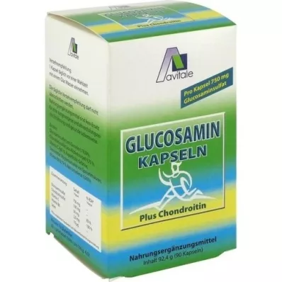 GLUCOSAMIN 750 mg + kondroitin 100 mg kapsler, 90 stk