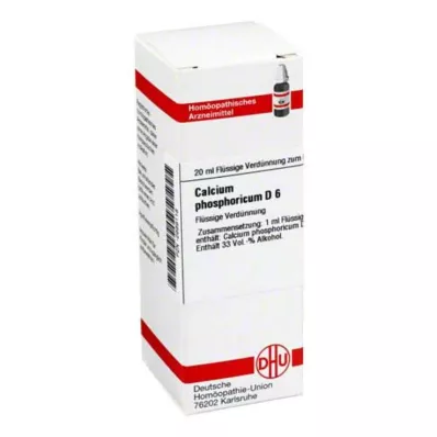 CALCIUM PHOSPHORICUM D 6 Fortynning, 20 ml CALCIUM PHOSPHORICUM D 6 Fortynning, 20 ml
