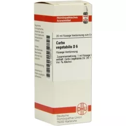 CARBO VEGETABILIS D 6 Fortynning, 20 ml