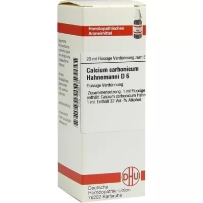 CALCIUM CARBONICUM Hahnemanni D 6 Fortynning, 20 ml