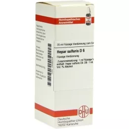 HEPAR SULFURIS D 6 Fortynning, 20 ml