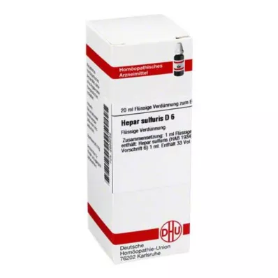 HEPAR SULFURIS D 6 Fortynning, 20 ml