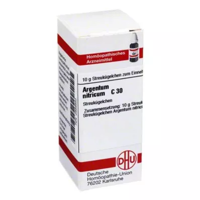 ARGENTUM NITRICUM C 30 globuler, 10 g