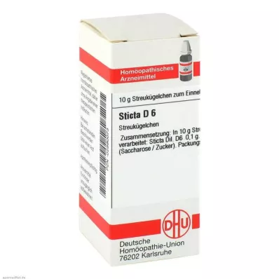 STICTA D 6 globuli, 10 g