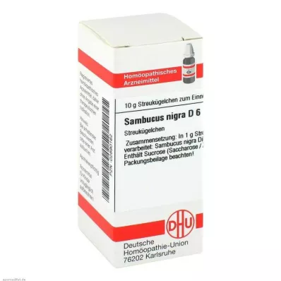 SAMBUCUS NIGRA D 6 globuli, 10 g SAMBUCUS NIGRA D 6 globuli, 10 g