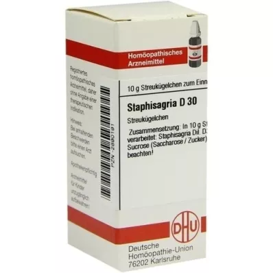 STAPHISAGRIA D 30 globuler, 10 g